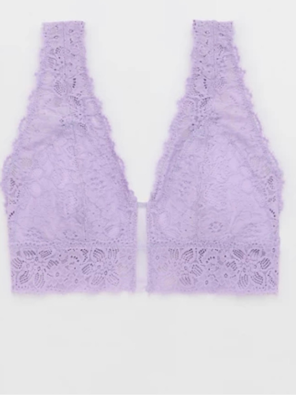 Aerie show off Eyelash lace Padded Lavender  Bralette 💜